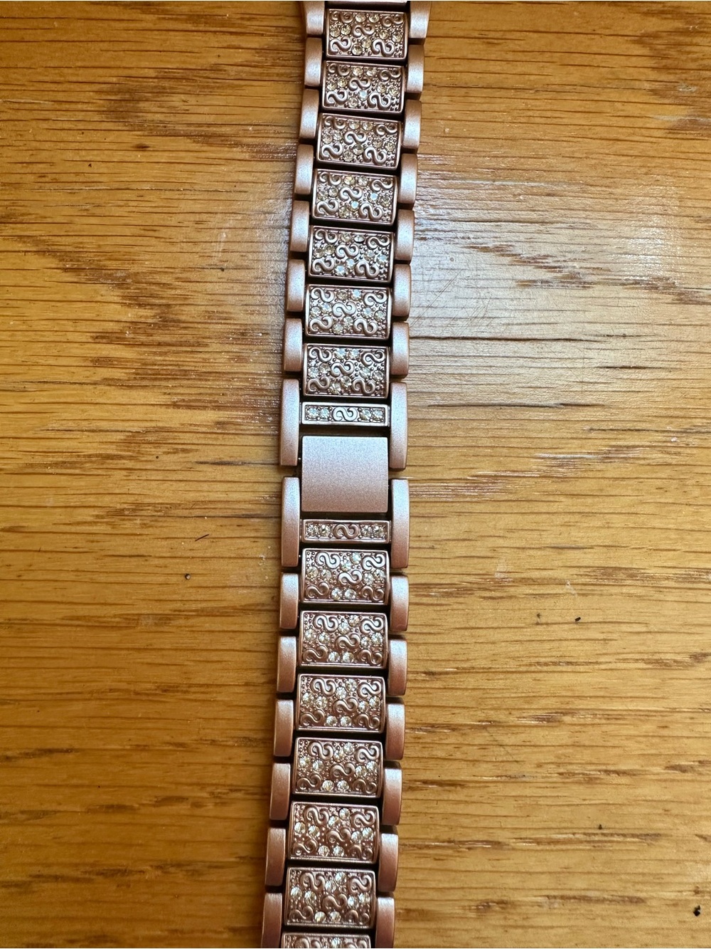 Rose Gold Detailed Link Bracelet Apple Watch Band